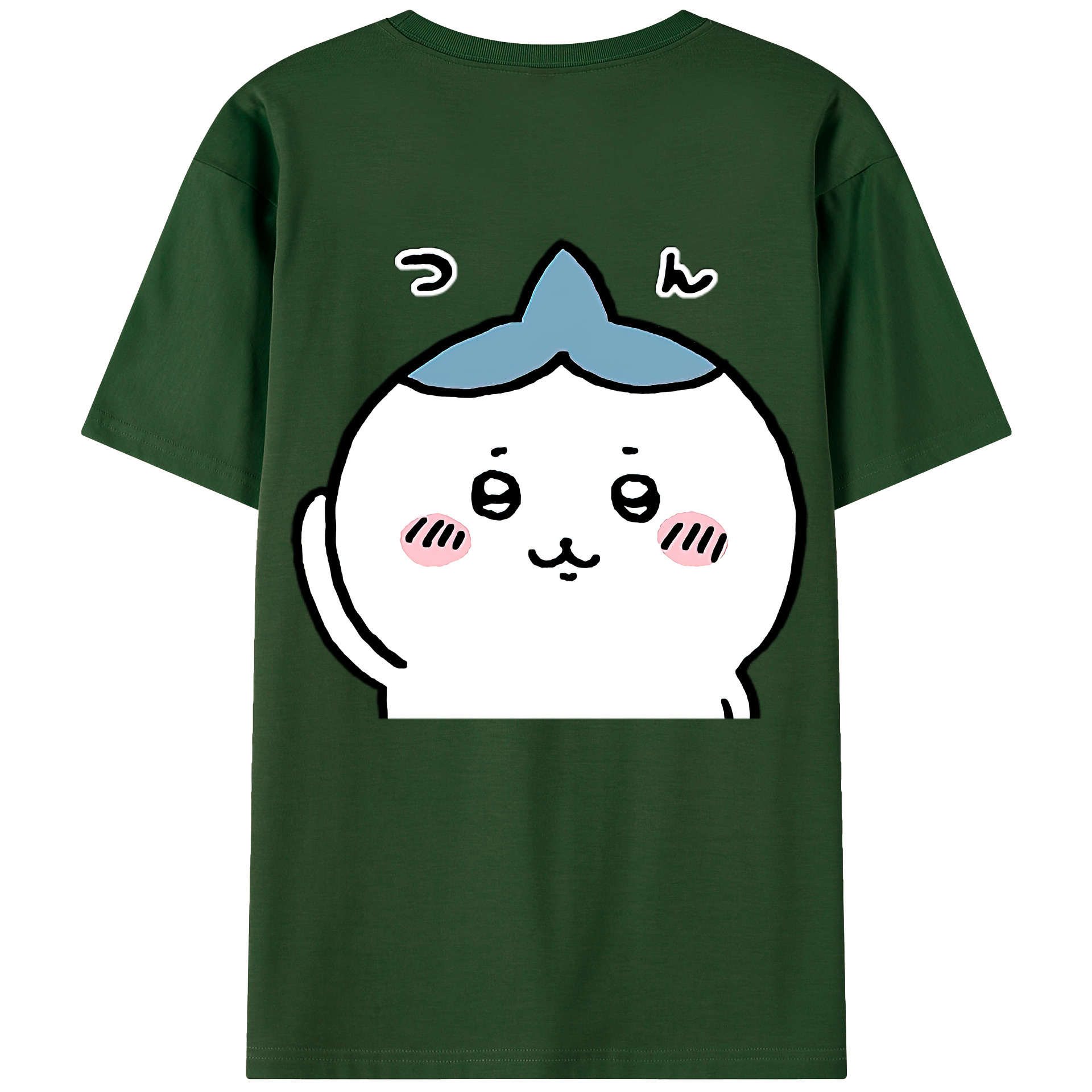 （画像用） ちいかわ ハチワレ Chii-kawa hachiware 綿100％半袖Tシャツ（背面プリント）
